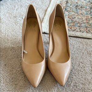 Vince Camuto Cresida Tan Leather Pump Heels